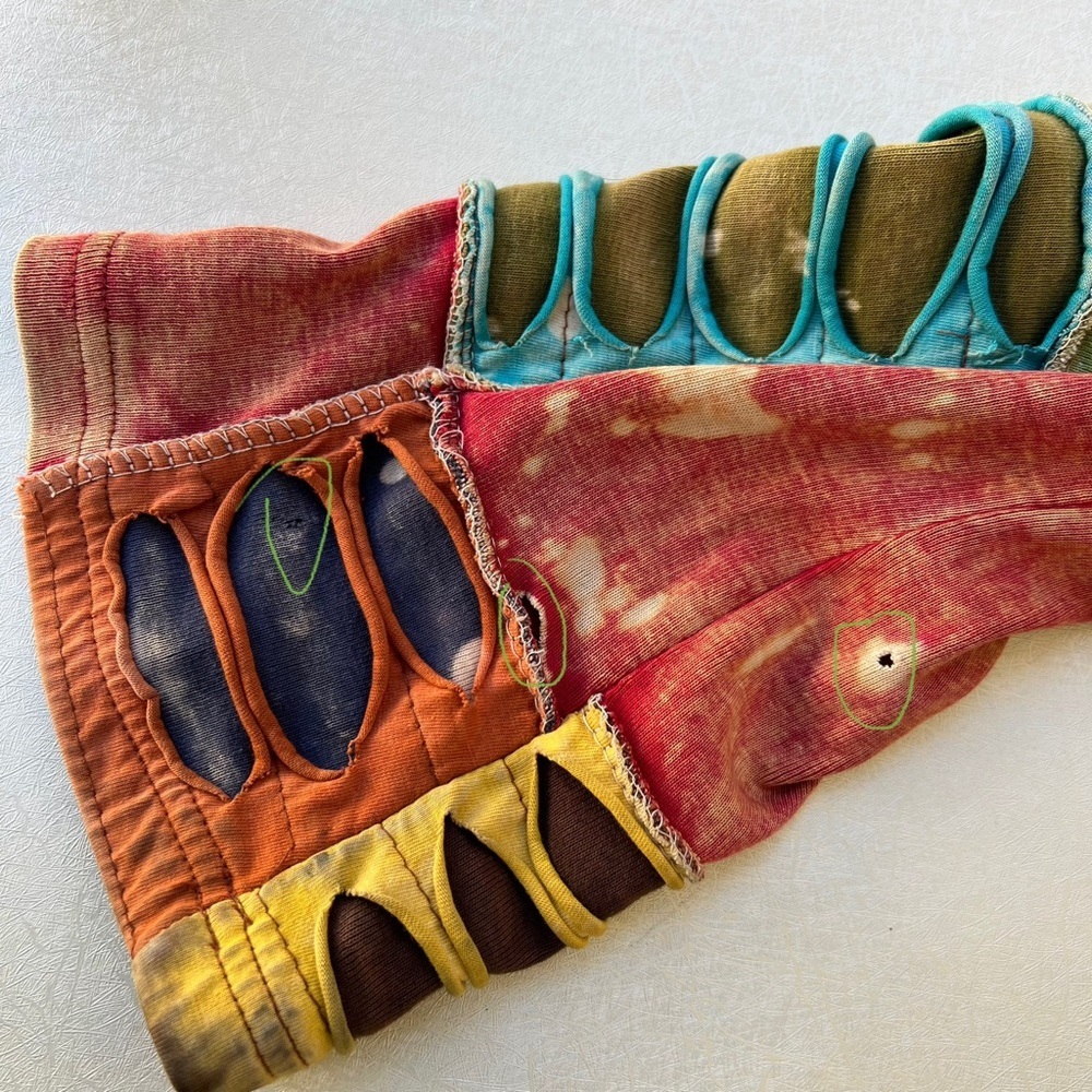 KPC Boho Colorful Patchwork Hooded Jacket Women’s Size Large - Picture 9 of 9